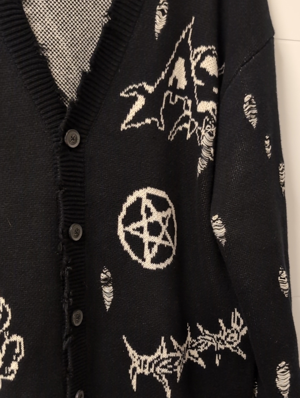 Allsaints Koto Gothic Jacquard Cardigan - Picture 4 of 6